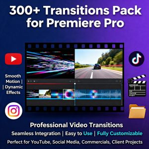 300+ Transitions Pack For Premiere Pro