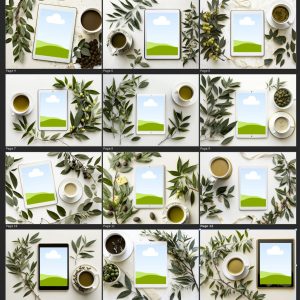 12 Olive Branch Digital Product Mockups - 2700x2025px