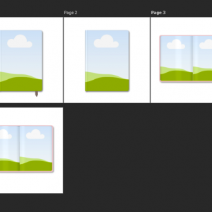 4 Hardcover Notebook Planner Mockups - 1500x1500px