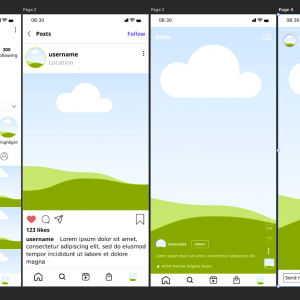 4 Instagram Mockup - 1170x2532px