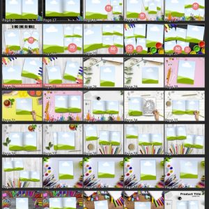 53 Coloring Book Mockups - 2700x2025px