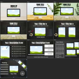 10 Product Mockup Template - 3000x2000px