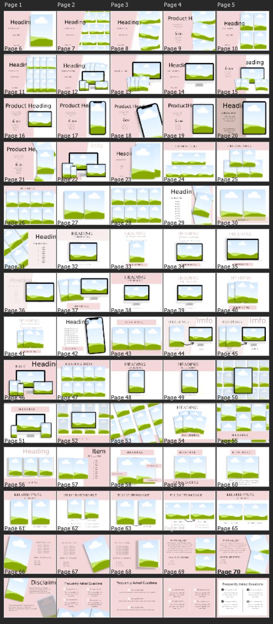 70 Digital Product Listing Templates - 2700x2025px