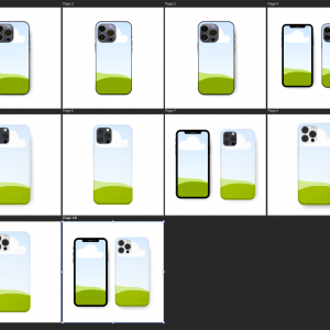 10 Smartphone Mockups - 1333x1333px